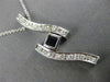 ESTATE LARGE .55CT DIAMOND & AAA SAPPHIRE 14KT WHITE GOLD ETOILE PENDANT #22999