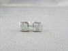 ESTATE 14KT GOLD .50CT PRINCESS DIAMOND STUD EARRINGS F-G VS SIMPLY THE BEST!
