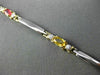 ESTATE 1.67CTW DIAMOND & AAA MULTI SAPPHIRE 14KT TWO TONE GOLD TENNIS BRACELET