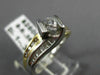 ESTATE 1.0CT DIAMOND 14KT WHITE & YELLOW GOLD 3D TENSION ENGAGEMENT RING #20076