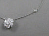 ESTATE 1.96CTW DIAMOND 14KT WHITE GOLD FLOWER CLUSTER BY THE YARD NECKLACE #2554