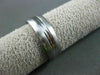 ESTATE WIDE 14KT WHITE GOLD SOLID MATTE & SHINY LOOK MENS WEDDING RING #1321