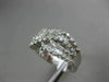 ESTATE 1.99CT BAGUETTE DIAMOND 18KT WHITE GOLD 3D CRISS CROSS INFINITY LOVE RING