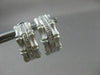 ESTATE .10CT DIAMOND 14KT WHITE GOLD BAMBOO DESIGN CLIP ON EARRINGS #21694