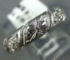 ANTIQUE .35CT DIAMOND 14K WHITE GOLD 3D FILIGREE ETERNITY ANNIVERSARY RING #1190