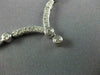 ANTIQUE 2.10CT DIAMOND 14KT WHITE GOLD 3D FILIGREE BEZEL DROP NECKLACE #18629