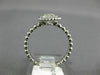 ESTATE WIDE .40CT DIAMOND 14K WHITE GOLD CLUSTER MILGRAIN BEADED PEAR SHAPE RING