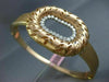 ESTATE LARGE .60CT DIAMOND 14KT ROSE GOLD 3D OVAL FILIGREE LEAF BANGLE BRACELET