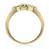 ESTATE .97CT AAA PINK & BLUE SAPPHIRE 14KT YELLOW GOLD FLOWER ETOILE BEZEL RING