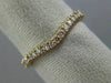 ESTATE .19CT DIAMOND 14KT ROSE GOLD CURVE SEMI ETERNITY WEDDING ANNIVERSARY RING