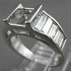 ESTATE 1.8CT DIAMOND 14K WHITE GOLD GRADUATING SEMI MOUNT ENGAGEMENT RING #21143