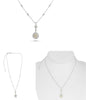 1.06CT WHITE & FANCY YELLOW DIAMOND 18KT 2 TONE GOLD OVAL & ROUND LOVE NECKLACE