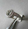 ESTATE .50CT DIAMOND 14KT WHITE GOLD 3D CLASSIC FILIGREE BEZEL ENGAGEMENT RING