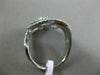ESTATE LARGE 1.32CT DIAMOND 18KT WHITE GOLD 3D ROUND MULTI ROW SWIRL FUN RING
