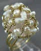 ESTATE EXTRA LARGE AAA SOUTH SEA & PINK QUARTZ 14KT YELLOW GOLD FUN RING #26303