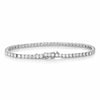 ESTATE 4.88CT DIAMOND 14K WHITE GOLD 3D CLASSIC ROUND FOUR PRONG TENNIS BRACELET