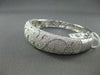 ANTIQUE WIDE 4.89CT DIAMOND 18KT W GOLD BANGLE BRACELET F VS/VVS  AMAZING#G00109