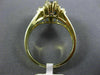 ESTATE WIDE 1.30CT DIAMOND & AAA SAPPHIRE 14KT YELLOW GOLD 3D FLOWER RING #9790