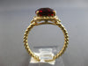 2CT DIAMOND & AAA GARNET 14KT YELLOW GOLD 3D CUSHION & ROUND FILIGREE LOVE RING