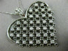ESTATE LARGE 1.10CT DIAMOND 14K WHITE GOLD HANDCRAFTED ETOILE HEART LOVE PENDANT