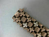ESTATE WIDE & LONG 1.10CT DIAMOND 18K BROWN GOLD HANDCRAFTED MULTI LINK BRACELET