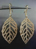 ESTATE LARGE 3.05CT DIAMOND 18K ROSE GOLD HANDCRAFTED LEAF PAVE HANGING EARRINGS