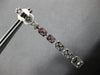 LARGE 3.27CT DIAMOND 18K WHITE GOLD ROUND & BAGUETTE GRADUATING HANGING EARRINGS