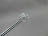 ESTATE LARGE 1.35CT DIAMOND 14K WHITE GOLD FLOWER CLUSTER EARRINGS STUNNING 2862