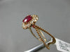 ESTATE WIDE 1.40CTW DIAMOND & AAA RUBY 14KT ROSE GOLD HALO CLASSIC INFINITY RING