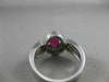 ESTATE WIDE 1.42CT DIAMOND & RUBY 14K WHITE GOLD INFINITY ENGAGEMENT RING #19590