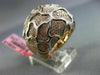 ESTATE MASSIVE 1.41CT DIAMOND 18KT WHITE & ROSE GOLD 3D PEBBLED LOOK PAVE RING