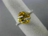 ESTATE 2.64CT DIAMOND & AAA CITRINE 14KT WHITE GOLD CRISS CROSS SQUARE FUN RING
