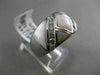 ESTATE WIDE .57CT DIAMOND 14KT WHITE GOLD 3D AAA MOTHER OF PEARL TRIANGULAR RING