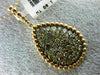 ESTATE LARGE 1.80CT MULTI COLOR DIAMOND 18KT ROSE & BLACK GOLD FLOATING PENDANT