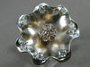 ESTATE LARGE .60CT WHITE & PINK DIAMOND 18K WHITE & PINK GOLD 3D FLOWER FUN RING