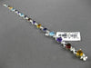 ESTATE 7.51CTW DIAMOND & AAA MULTI GEM 14KT WHITE GOLD TRILLION TENNIS BRACELET