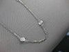 ESTATE 1.20CTW DIAMONDS BY THE YARD 14KT WHITE GOLD STATION NECKLACE 18" #21544