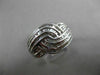 ESTATE WIDE 1.11CT DIAMOND 14KT WHITE GOLD WOVEN COCKTAIL RING F/G VVS #19396