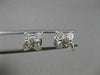 ANTIQUE 1.13CT DIAMOND PEAR CLUSTER 14K WHITE GOLD EARRINGS PEAR & ROUNDS #17126