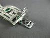 ESTATE WIDE 15.75CT DIAMOND & AAA EMERALD 18KT WHITE GOLD SQUARE TENNIS BRACELET
