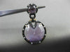 ESTATE LARGE 1.08CT DIAMOND & AMETHYST 14K ROSE GOLD HALO ROUND CLIP ON EARRINGS