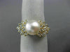 WIDE .58CT DIAMOND & SOUTH SEA PEARL 14KT YELLOW GOLD MULTI ROW BOW TIE FUN RING