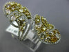 LARGE 3.68CT WHITE & FANCY YELLOW DIAMONDS 18K WHITE & YELLOW GOLD FILIGREE RING