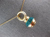ESTATE LARGE GREEN ENAMEL 14KT YELLOW GOLD 3D JAR FUN CHARM PENDANT #27411