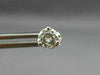 ESTATE .78CT DIAMOND 14K WHITE GOLD CLASSIC 3 PRONG MARTINI STUD EARRINGS #26372