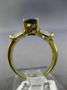 ESTATE WIDE 2.71CT DIAMOND & AAA OVAL SAPPHIRE 14KT YELLOW GOLD ENGAGEMENT RING