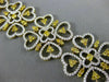 ESTATE EXTRA LARGE 13.75CT WHITE & FANCY YELLOW DIAMOND 18K YELLOW GOLD BRACELET
