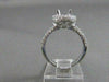 ESTATE 1.20CTW DIAMOND PAVE 14K W GOLD ENGAGEMENT RING SEMI MOUNT SETTING #20096