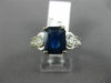ESTATE 2.83CT DIAMOND & SAPPHIRE 14K WHITE GOLD 3D FILIGREE ENGAGEMENT RING 1772