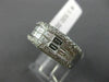 WIDE 1.58CT ROUND & BAGUETTE DIAMOND 18K WHITE GOLD 3D SEMI ROW ANNIVERSARY RING